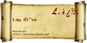 Lay Éva névjegykártya